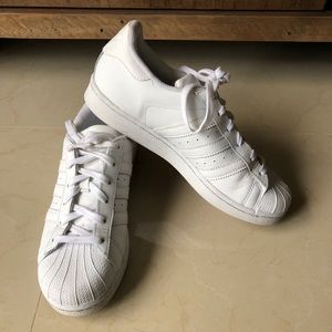 White Adidas Superstar Sneakers